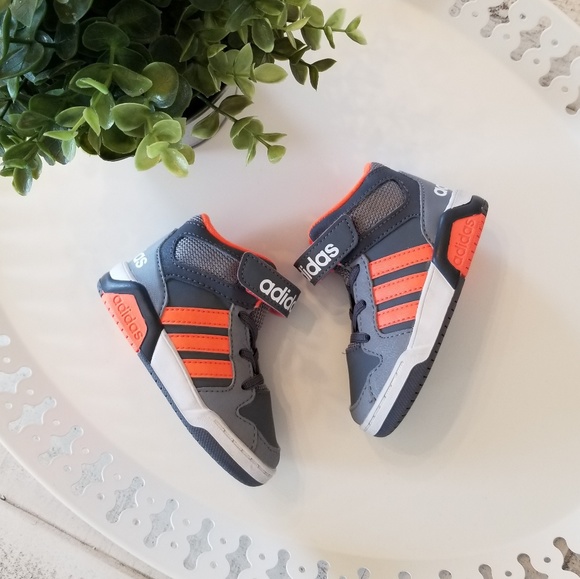 adidas Other - Adidas Neo Toddler High Top Velcro Shoes
